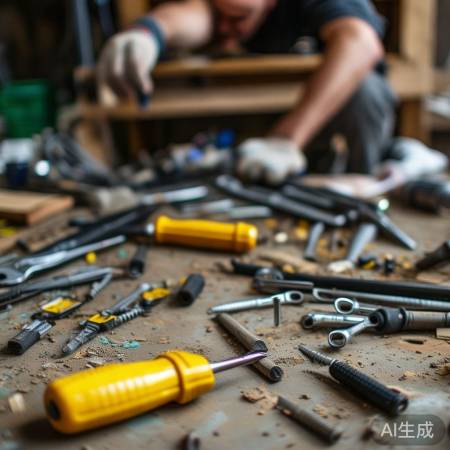 装修工具，手套备好