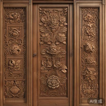 雕花图案:花卉、人物、几何