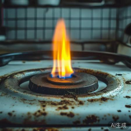 电热丝老化，火焰渐微