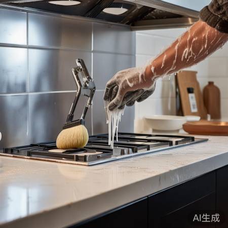 “清洗油烟机风扇除油渍”