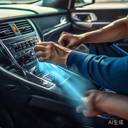 宝马三系空调脚部吹风，夏日清凉