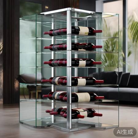 透明玻璃红酒柜，时尚个性