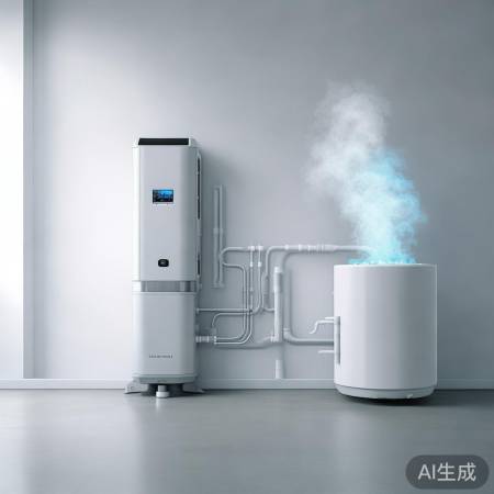 风扇原理的空气热水系统