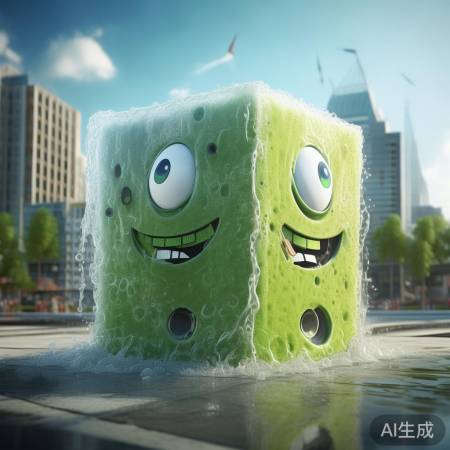 海绵宝宝式凹坑，吸水存水神器