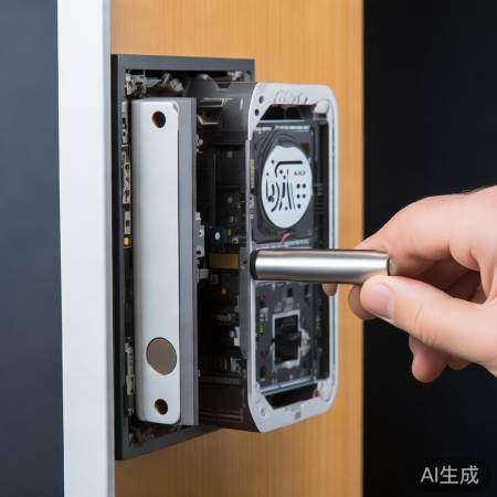 指纹锁拆面板卸螺丝，注意安全。