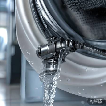 打开洗衣机底部进水阀