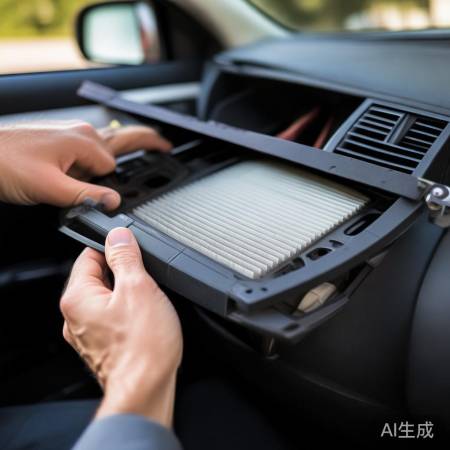 “取下黑色框，露出滤芯”