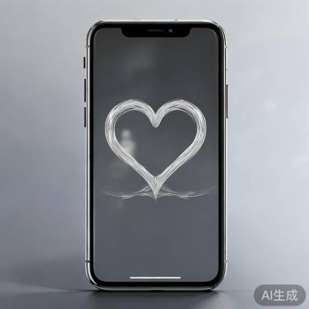 手机解锁，心形图案，个性展示