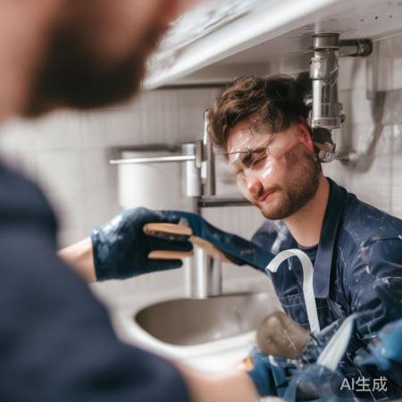 检查漏水，用胶带缠紧