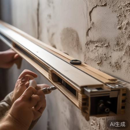 确保石膏线水平安装