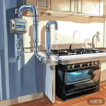 燃气灶连接燃气阀门