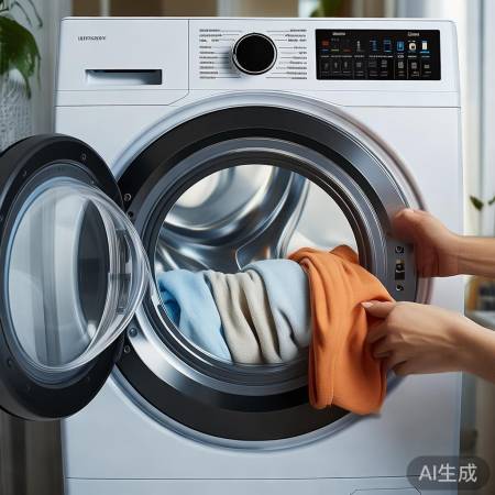 滚筒洗衣机，一次洗净，智能省力