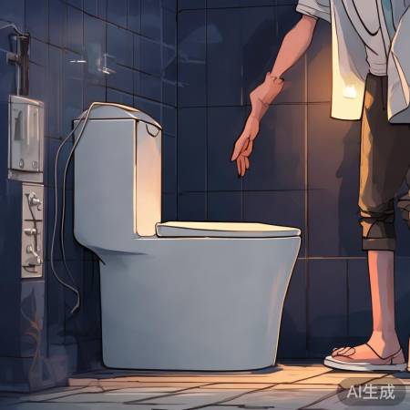 马桶电路故障，重启电源解决