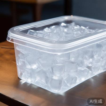 “保鲜膜或盖子,保冰块不流失”