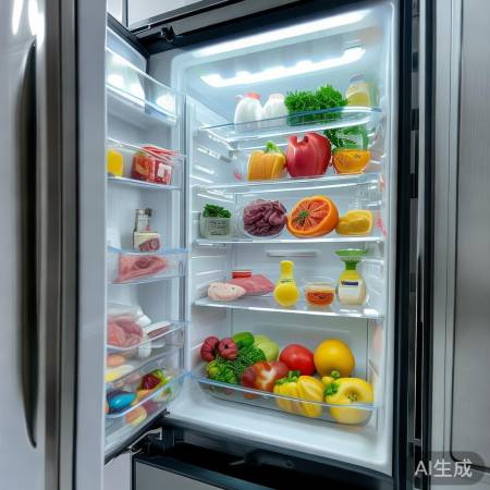 冰箱食物留空通风
