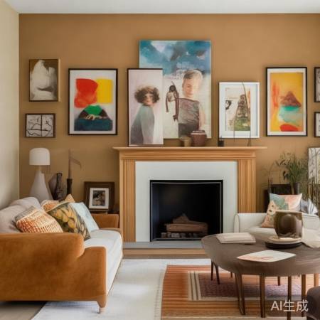 墙面设计：色彩协调，装饰简约