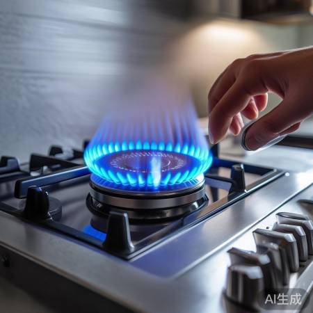 燃气灶火焰调节，调旺火焰