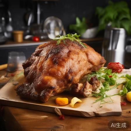 空气炸锅烤猪蹄，美味简单佳肴