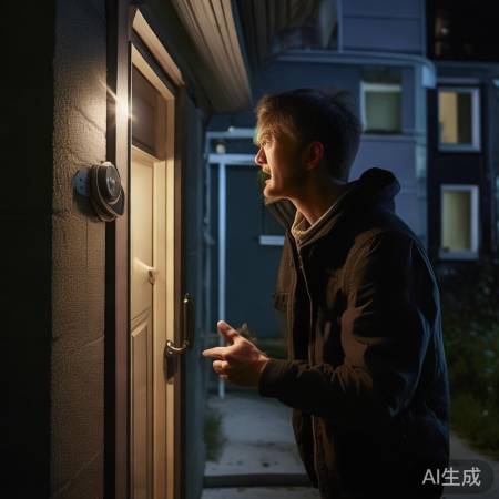 单元楼门铃，心急防盗门不开