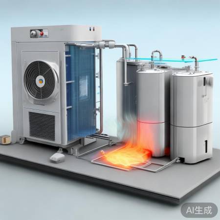 空气能热泵制热流程