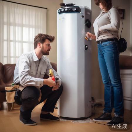 维修师傅上门检修热水器