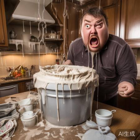 维修人员添乱,胶水如水坝